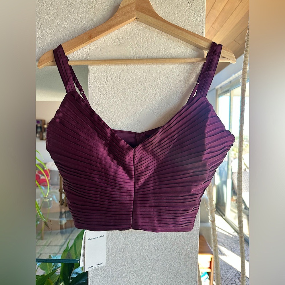 Abercrombie & Fitch Satin Crop Top